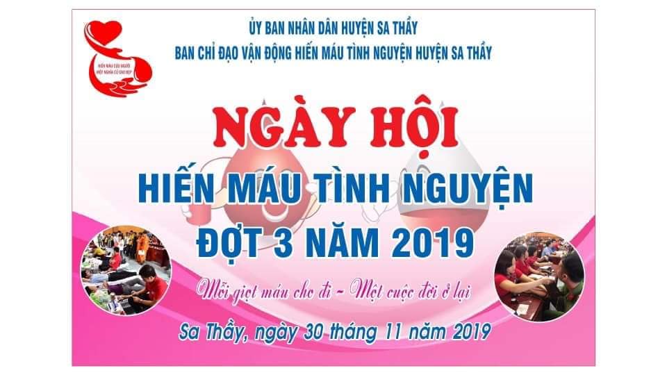 Huyện Sa Thầy tổ chức ngày hội hiến máu tình nguyện đợt 3 năm 2019