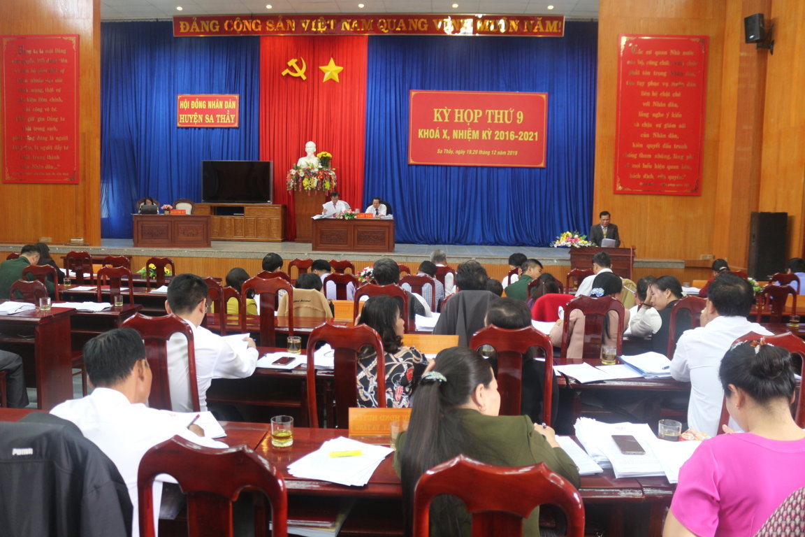 Sa Thầy: Khai mạc kỳ họp thứ 9, HĐND huyện khóa X, nhiệm kỳ 2016-2021