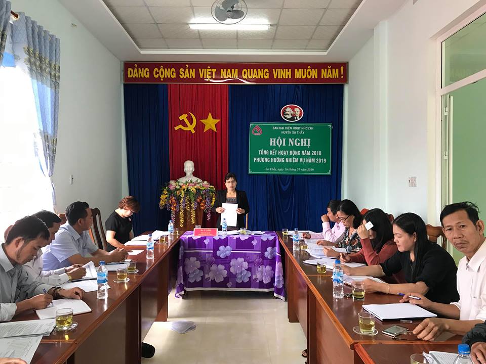Hội nghị tổng kết hoạt động Ban đại diện Ngân hàng chính sách xã hội huyện Sa Thầy năm 2018, triển khai nhiệm vụ năm 2019